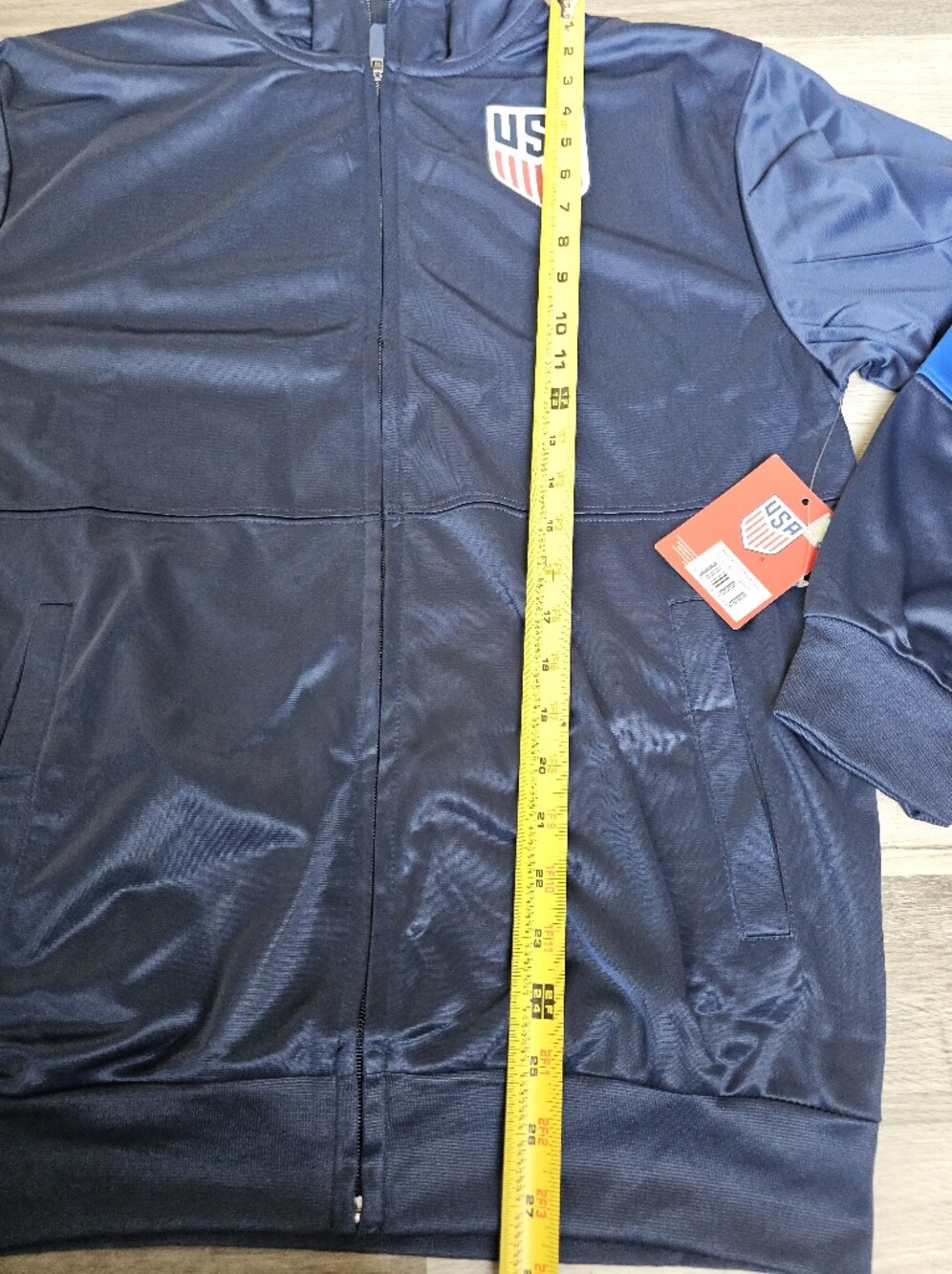 NWT USA Soccer Track Jacket Men's Size M Navy Blue USSF National Team Zip Up - Picture 11 of 16